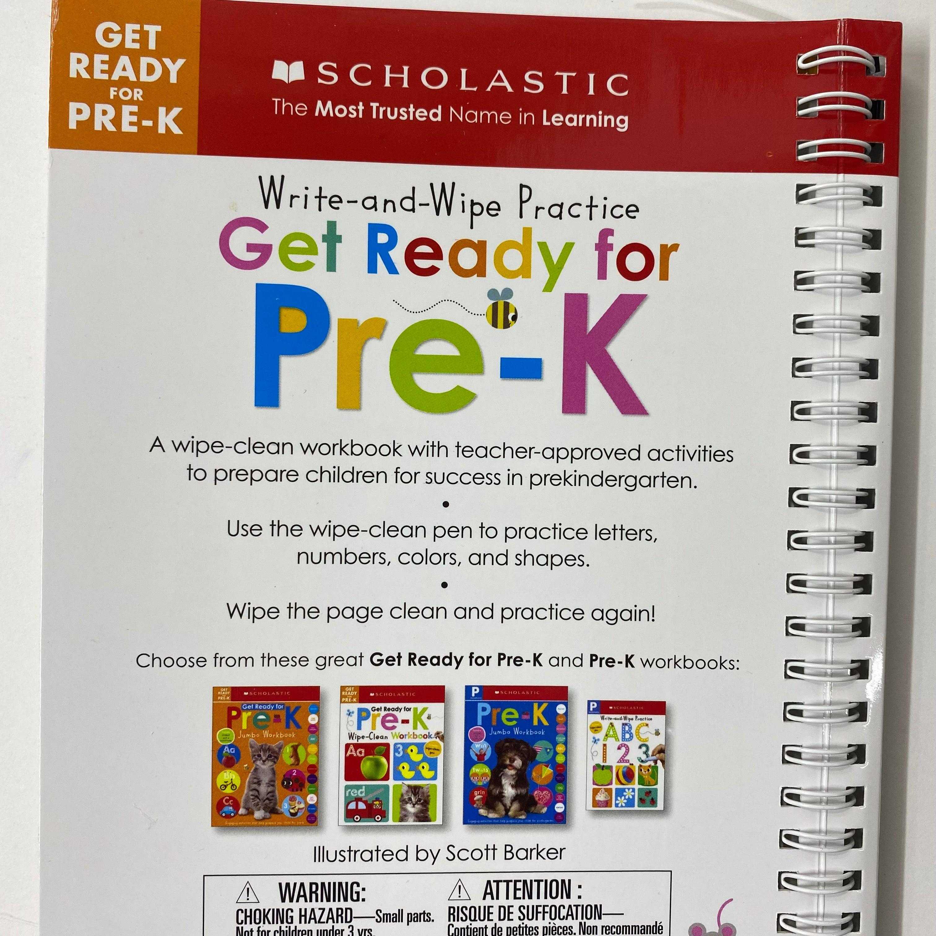 Scholastic Early Learners - Get Ready for Pre-K Write and Wipe Practice - Spectrawide Bookstore