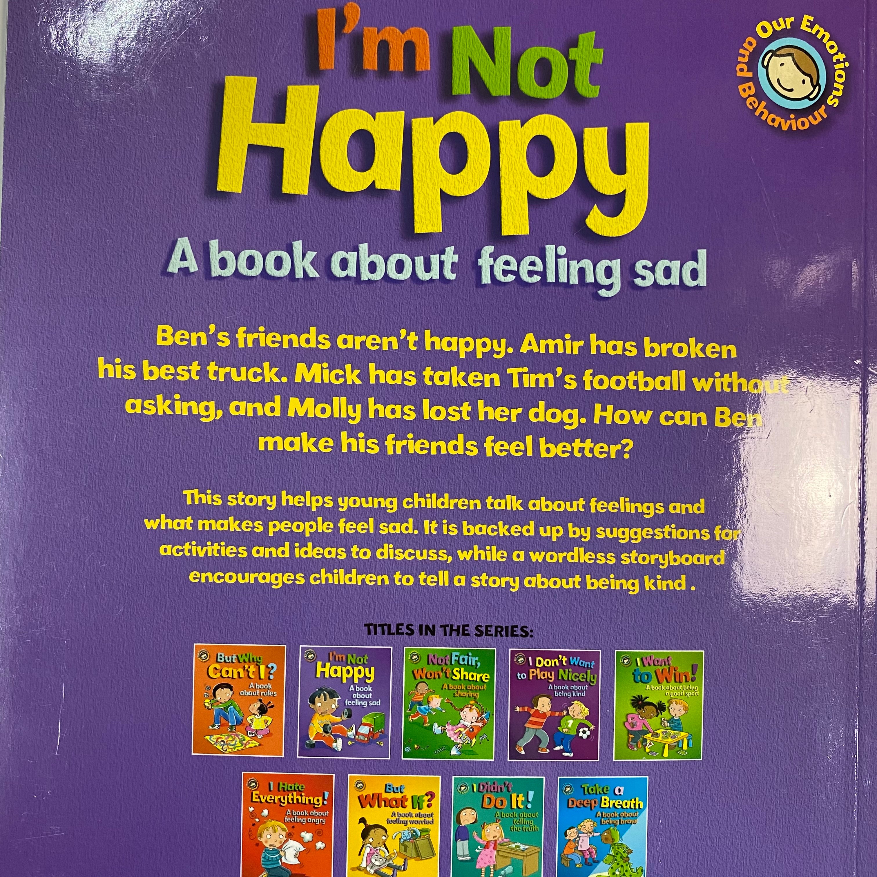 I'm Not Happy - A Book About Feeling Sad - Spectrawide Bookstore