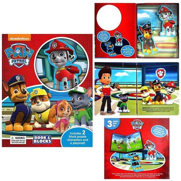 Paw Patrol - Book & Blocks - Includes 2 block Puzzle Characters and a Playmat - Spectrawide Bookstore