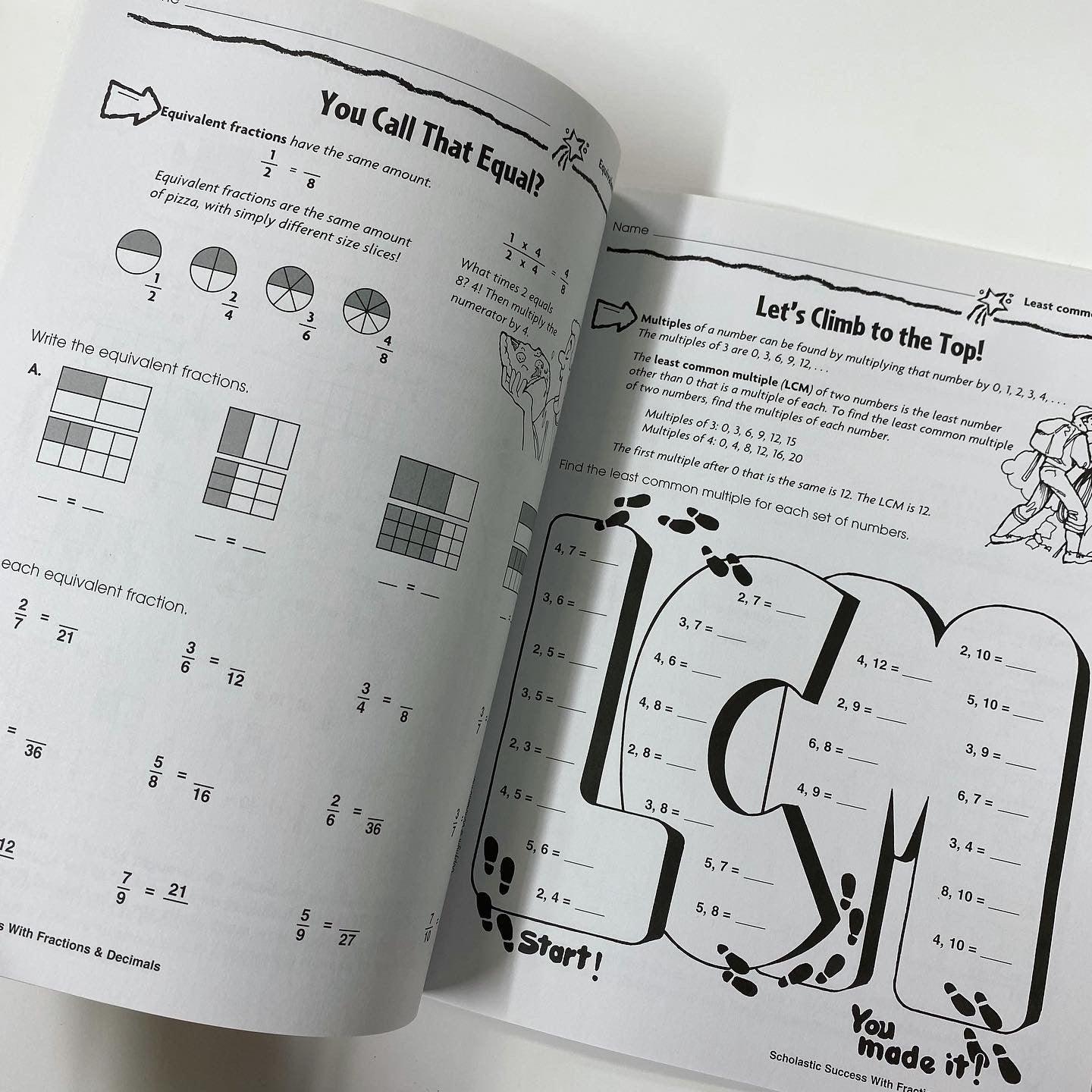 Scholastic Success With Fractions & Decimals Grade 5 Workbook - Spectrawide Bookstore