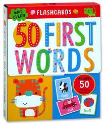 First 50 Words - Wipe Clean Flashcards - Big Size cards - Spectrawide Bookstore