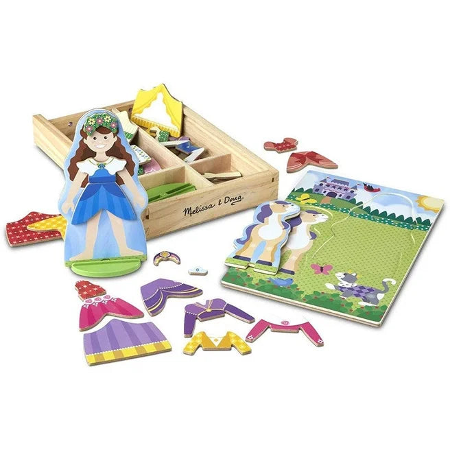 Melissa & Doug Wooden Princess - Magnetic Dress-Up Play Set - Spectrawide Bookstore
