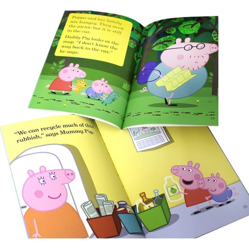 PEPPA PIG - Tote Bag with 8 Peppa Pig Readers (4 books each of level 1 & 2) - Spectrawide Bookstore