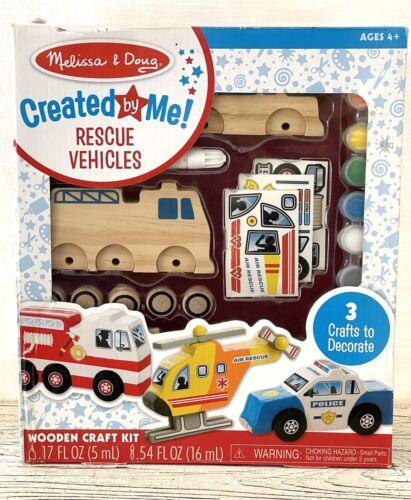 Melissa & Doug Wooden Craft Kit - Rescue Vehicles - Spectrawide Bookstore
