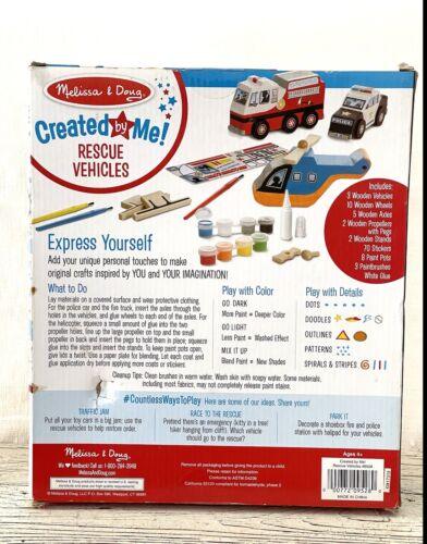 Melissa & Doug Wooden Craft Kit - Rescue Vehicles - Spectrawide Bookstore