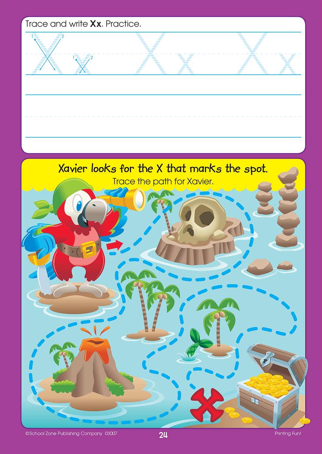 School Zone Printing Fun! Write & Reuse Ages 4-6 - Spectrawide Bookstore