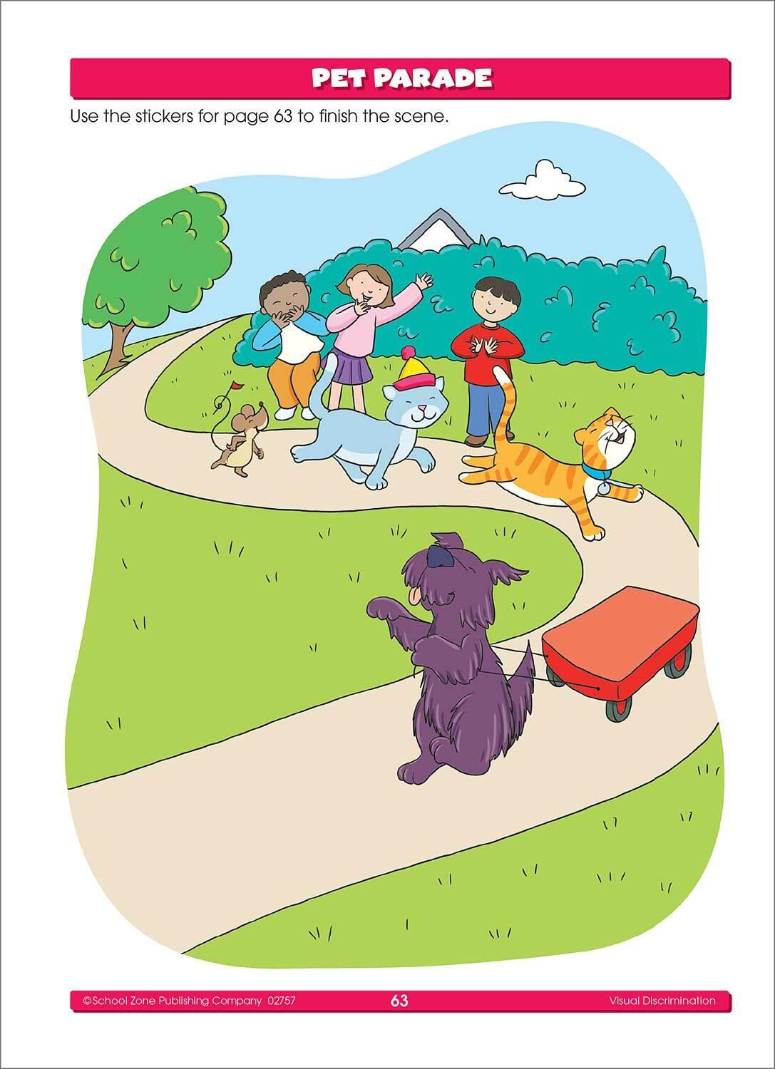 School Zone - Preschool Stickers Workbook - Age 3-6 - Spectrawide Bookstore